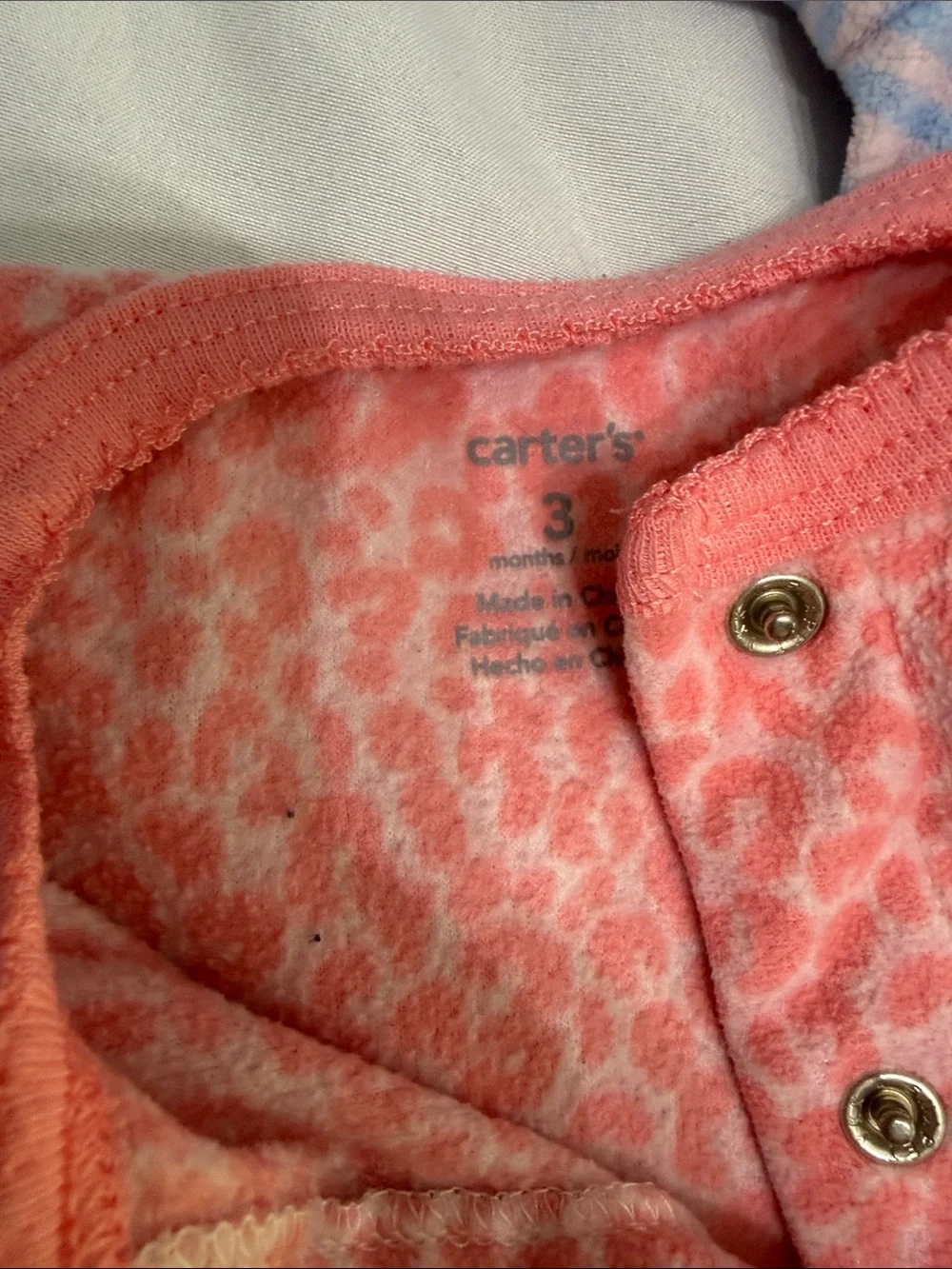 Carter's Multi-Pattern Baby Footed One-Pieces in Pink, Blue, Gray